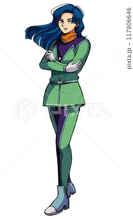 昭和のロボットアニメ風・二枚目ライバルキャラのイラスト 昭和のロボットアニメ風・二枚目ライバルキャラのイラスト 117806646