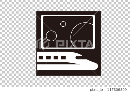 數位看板和新幹線圖標 117806899