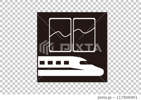 數位看板和新幹線圖標 117806901