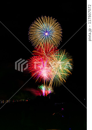 夜空に咲く大輪の花火 夜空に咲く大輪の花火 117807072