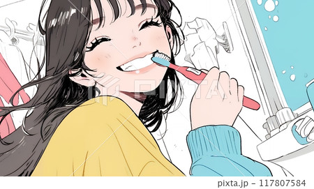 歯磨きは大事：歯磨きを習慣づけよう。虫歯予防週間用