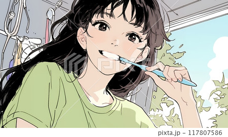 歯磨きは大事：歯磨きを習慣づけよう。虫歯予防週間用