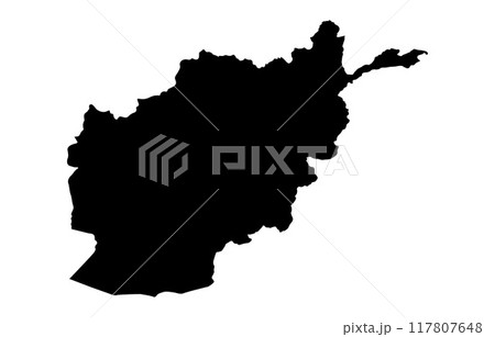Afghanistan Silhouette of a Country land Map Afghanistan Silhouette of a Country land Map 117807648