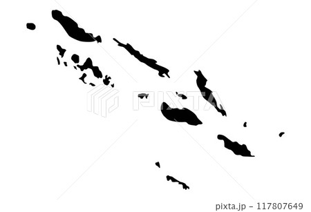 Solomon Silhouette of a Country land Map Solomon Silhouette of a Country land Map 117807649