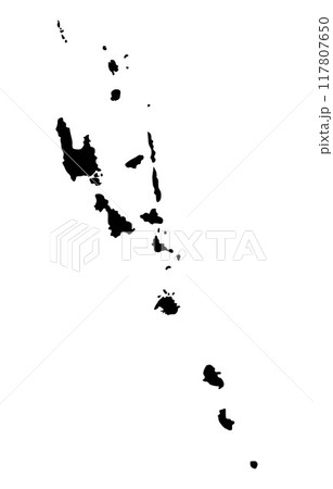 Vanuatu Silhouette of a Country land Map 117807650