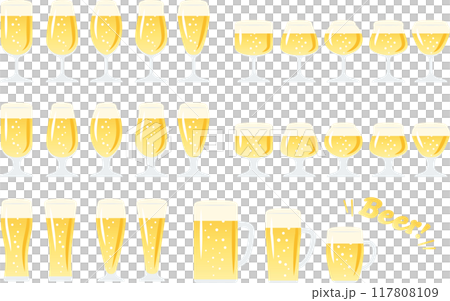 White beer illustration set White beer illustration set 117808109
