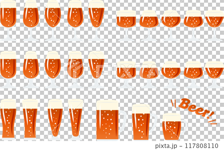 Brown beer illustration set 117808110