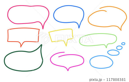 speech bubble colorful set. 117808381