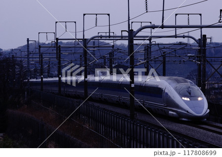 曇天の東海道新幹線を長大編成を連ねて駆け抜ける500系新幹線_2010/2/16撮影 117808699