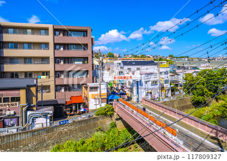 日本の横浜都市景観　8月。SOTETSU　和田町駅前の和田町商店街などを望む＝令和6年8月24日 117809327
