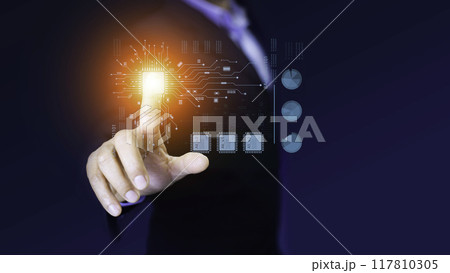 Ai (artificial intelligence) Search Engine Optimization-SEO concept. Businessman using laptop. Machine learning, AI Artificial intelligence. AI technology essential for business future digital world. Ai (artificial intelligence) Search Engine Optimization-SEO concept. Businessman using laptop. Machine learning, AI Artificial intelligence. AI technology essential for business future digital world. 117810305