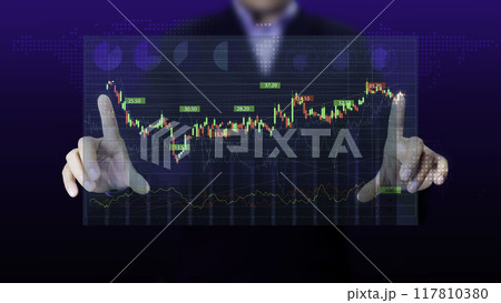 graph shows the increase in interest. Inflation is on the rise around the world. wealth stock investment concept. Business growth in the digital Digital transformation for next generation technology.. graph shows the increase in interest. Inflation is on the rise around the world. wealth stock investment concept. Business growth in the digital Digital transformation for next generation technology.. 117810380