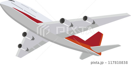 飛行機　赤 117810838