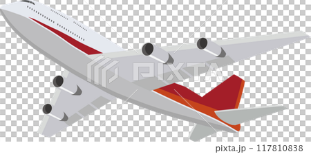 飛行機　赤 117810838