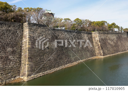 The osaka castle in the big castle and most famous in osaka japan 117810905