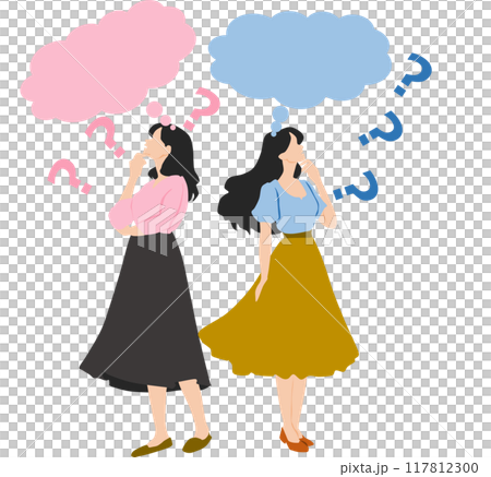 一個女人思考的插圖 一個女人思考的插圖 117812300
