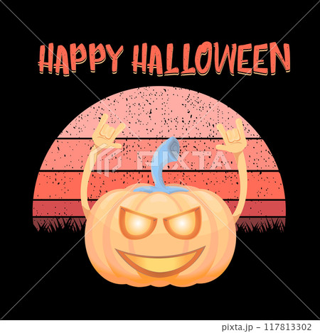 vector Halloween funky rock n roll style...のイラスト素材 [117813302] - PIXTA