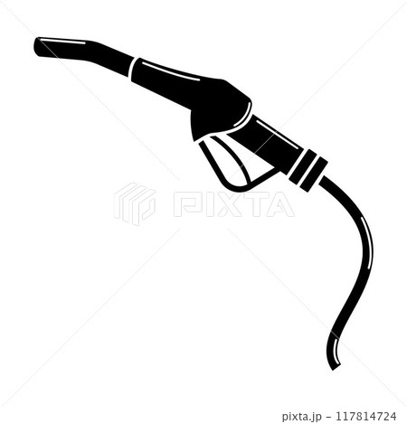 Creative vector illustration of a filling nozzle for gasoline, diesel fuel, gas, isolated on a white background. Creative vector illustration of a filling nozzle for gasoline, diesel fuel, gas, isolated on a white background. 117814724