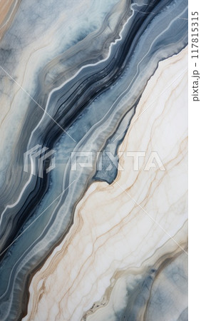 Blue grey and brown texture. Polished stone wall with an exquisite natural pattern. Wallpaper design 117815315