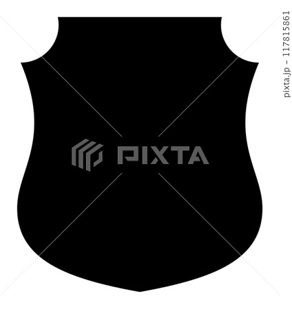 Shield logo template flat illustration, shielding icon in black and white color, security and protector symbol isolated on white background 117815861