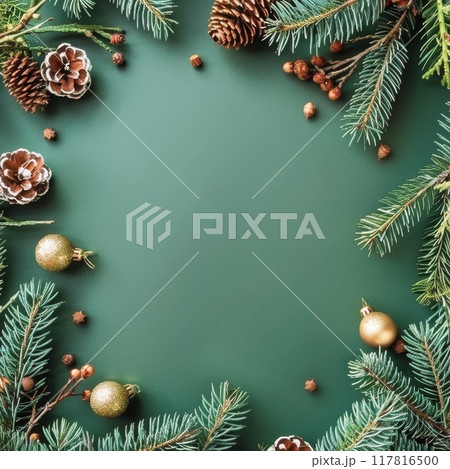 Christmas Decorations on White Background 117816500