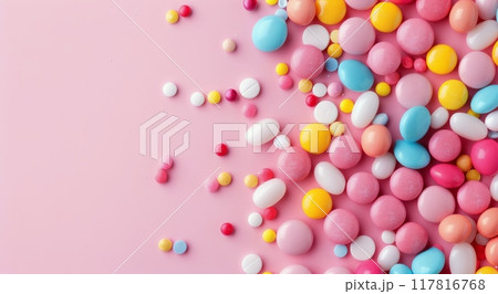 Colorful Molecules Forming a Spiral Structure in a Soft Background 117816768