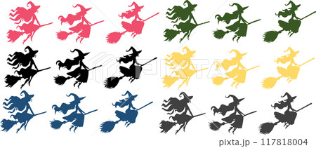 魔女のイラスト(ハロウィーン) 117818004