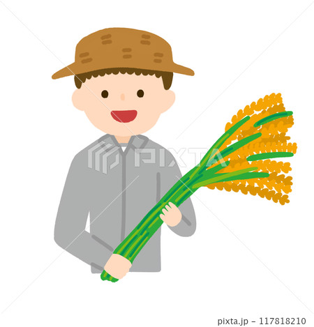 お米農家の男性 117818210