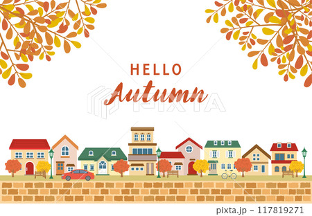 紅葉 秋の街並み 紅葉 秋の街並み 117819271