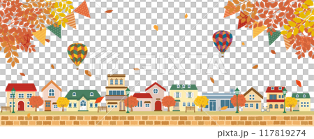 Autumn leaves Autumn cityscape 117819274