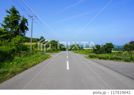 斜里町・天に続く道(2024年7月・展望台付近から) 斜里町・天に続く道(2024年7月・展望台付近から) 117819842