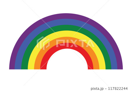 LGBT Rainbow flag, symbol of pride month celebrate annual in June, Illustrator vector. 117822244