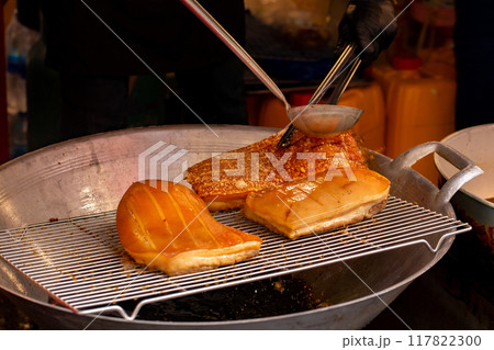 Animal Body Part, Animal Skin, Barbecue - Meal, Brown, China - East Asia Animal Body Part, Animal Skin, Barbecue - Meal, Brown, China - East Asia 117822300