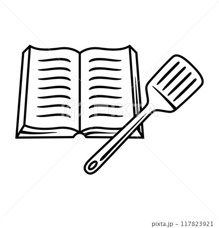 Illustration of kitchen utensils. Cooking tools for home and restaurant. 117823921