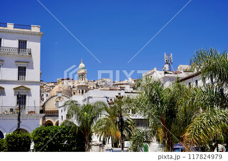 Old Town Algiers seen from Place des Martyrs 117824979