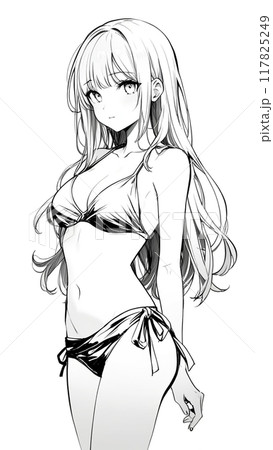 アイドル線画 117825249
