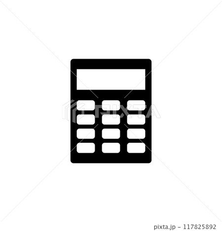 Simple, professional black calculator icon suitable for apps and websites 117825892