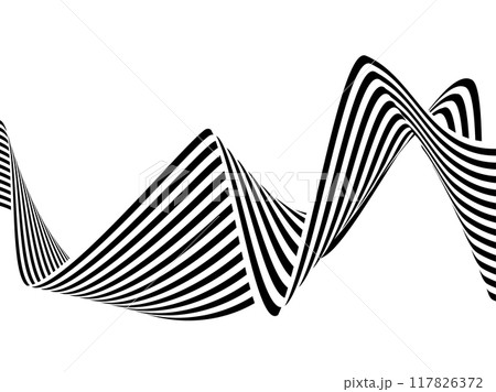 Abstract black and white wave background. Eps 10 117826372