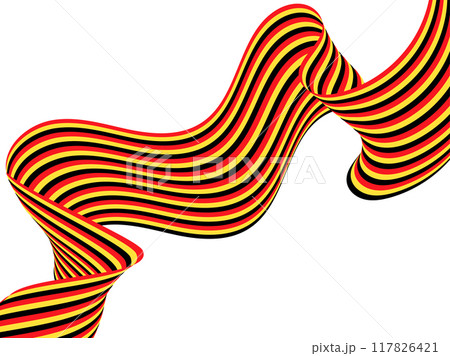 Abstract striped wave illusion. Vector design element. Abstract striped wave illusion. Vector design element. 117826421