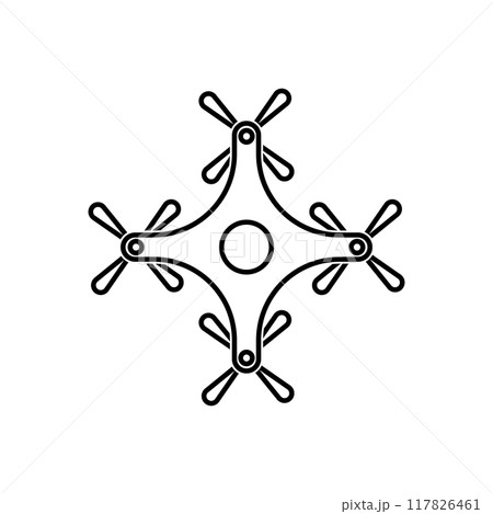 drone illustration icon drone illustration icon 117826461