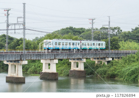 【山田線】雨の櫛田川を渡る普通列車 【山田線】雨の櫛田川を渡る普通列車 117826894