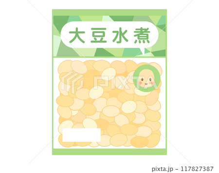 大豆の水煮をイメージしたイラスト 大豆の水煮をイメージしたイラスト 117827387