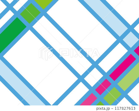 幾何学模様　白背景　パステルカラー 117827613