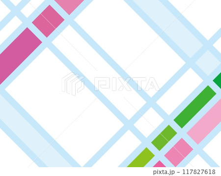 幾何学模様　白背景　パステルカラー 117827618
