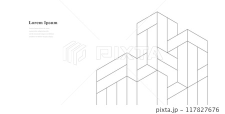幾何学 抽象 建築 テクノロジー ビジネス 背景 117827676