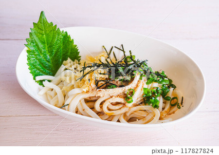 冷やしごまだれたぬきうどん 冷やしごまだれたぬきうどん 117827824