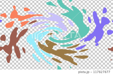 カラフルな渦の抽象画 117827877