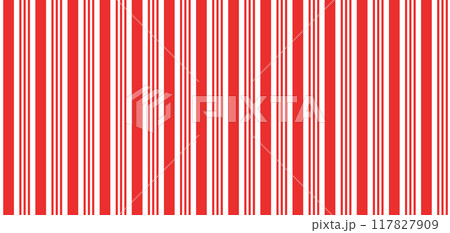 Christmas candy stripe seamless pattern. Red line candy cane background. Christmas present pattern. Winter holiday lines backdrop. Xmas gift wrapping print. Vector Illustration on white background Christmas candy stripe seamless pattern. Red line candy cane background. Christmas present pattern. Winter holiday lines backdrop. Xmas gift wrapping print. Vector Illustration on white background 117827909