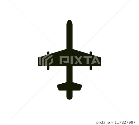 Plane icon airport sign black airplane silhouette vector image 117827997