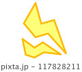 怒り、痛み、雷の漫符（黄色） 117828211